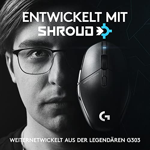 Logitech G PRO X Gaming-Headset, Over-Ear Kopfhörer, Blue VO!CE Mikrofon, kabelgebunden, PC/PS/Xbox/Nintendo Switch - Schwarz, Logitech G303 Shroud Edition kabellose Gaming-Maus, Lightspeed Wireless Bild 2