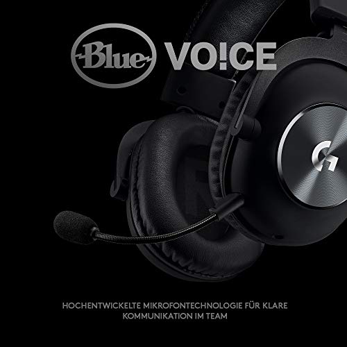 Logitech G PRO X Gaming-Headset, Over-Ear Kopfhörer, Blue VO!CE Mikrofon, kabelgebunden, PC/PS/Xbox/Nintendo Switch - Schwarz, Logitech G303 Shroud Edition kabellose Gaming-Maus, Lightspeed Wireless Bild 3