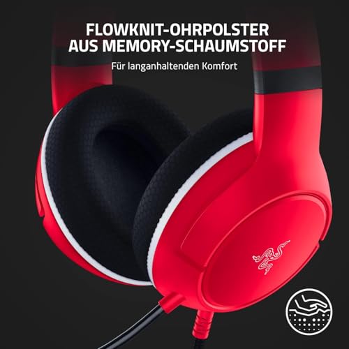Razer Essential Duo Bundle für Xbox – kabelgebundenes Headset und Schnellladegerät für Xbox Controller (50 mm Lautsprecher, Micro Niere, Schnellladung, universelle Kompatibilität) Rot Bild 4