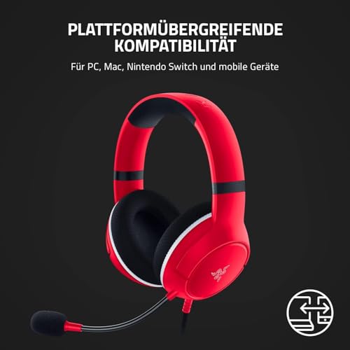Razer Essential Duo Bundle für Xbox – kabelgebundenes Headset und Schnellladegerät für Xbox Controller (50 mm Lautsprecher, Micro Niere, Schnellladung, universelle Kompatibilität) Rot Bild 6