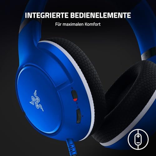 Razer Essential Duo Bundle für Xbox – kabelgebundenes Headset und Schnellladegerät für Xbox Controller (50 mm Lautsprecher, Mikrofon, Schnellladung, universelle Kompatibilität) Blau Bild 6