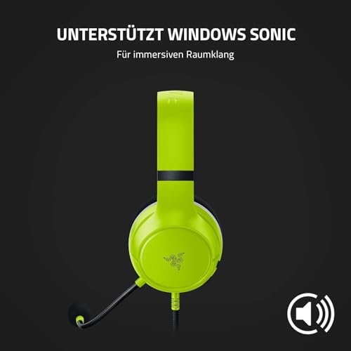 Razer Essential Duo Bundle Für Xbox - Kabelgebundenes Headset und Schnellladegerät für Xbox-Controller (Kaira X, Triforce 50-mm-Treiber, HyperClear Kardioiden-Mikrofon) Lime Bild 5
