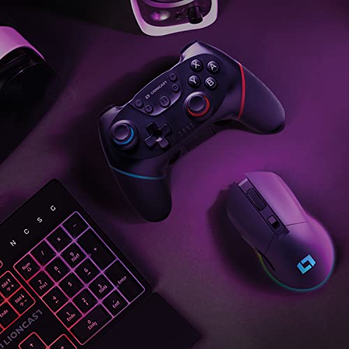 Lioncast LM45 WL – kabellose Gaming Maus 18.000 DPI Pixart Sensor, RGB Wireless Gaming Mouse PC, ultralange 55 Std Akku, 6 programmierbare Tasten, Dual Mode, wiederaufladbar & Ultraleicht (85g) Bild 6