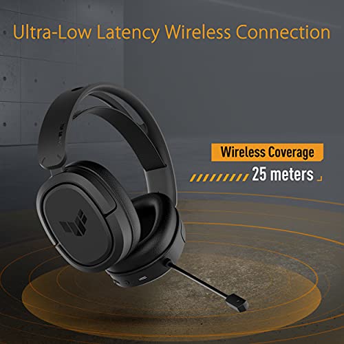 ASUS TUF Gaming H1 Wireless Headset, Discord zertifiziertes Mikrofon, 7.1 Sound, 2,4 GHz, USB-C, kompatibel mit PC, Mac, Switch, Smartphone, PS4, PS5 Bild 3