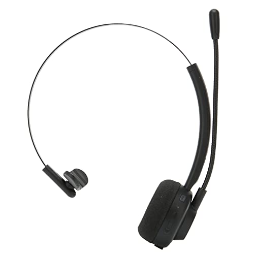 Annadue Trucker Bluetooth Headset mit Mikrofon, Kabellose On-Ear Kopfhörer mit Geräuschunterdrückung, Bis zu 60 Stunden Arbeitszeit, für Skype, Handy, Computer, Büro, Zuhause, Call Center Bild 1