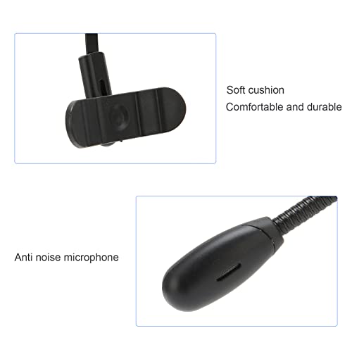 Annadue Trucker Bluetooth Headset mit Mikrofon, Kabellose On-Ear Kopfhörer mit Geräuschunterdrückung, Bis zu 60 Stunden Arbeitszeit, für Skype, Handy, Computer, Büro, Zuhause, Call Center Bild 5