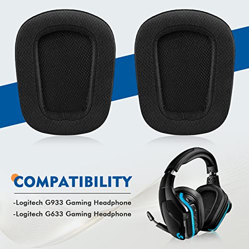 Yizhet 1 Paar Ersatz Ohrpolster Kompatibel mit Logitech G933 Logitech G633 Gaming Headset (Schwarz) Bild 3