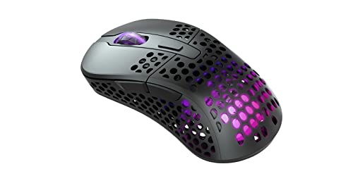 Xtrfy M4 Kabellose ultraleichte Gaming-Maus, RGB, verstellbare Form, 2,4 GHz, verzögerungsfrei, kabellos, 75 Stunden Akkulaufzeit, Schwarz, M4W-RGB-Black Bild 4