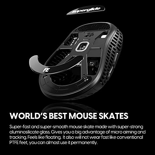 Superglide – Schnellste und glatteste Mausfüße/Skates aus ultrastarkem, makellosem Glas, superschnelle, Glatte und langlebige Sohle für Pulsar Xlite Wireless / V2 & V2 Mini Wireless Gaming-Maus Bild 2