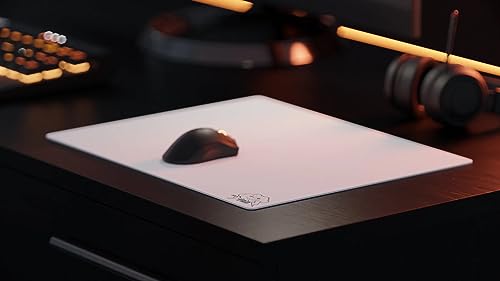 SkyPAD Glass 3.0 XL Gaming Mauspad mit Cloud Logo | Professionelle Große Mausmatte | 400 x 500 mm | Weiß | Spezielle Glasoberfläche mit Verbesserter Präzision Und Geschwindigkeit Bild 2