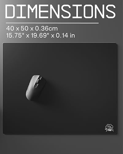 SkyPAD Glass 3.0 XL Gaming Mauspad mit Cloud Logo | Professionelle Große Mausmatte | 400 x 500 mm | Schwarz | Spezielle Glasoberfläche mit Verbesserter Präzision Und Geschwindigkeit Bild 3