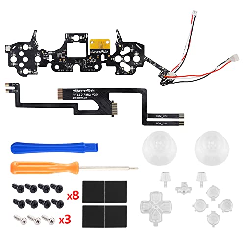eXtremeRate Leuchttaste DTF LED V3 Kit für ps5 Controller BDM-010&BDM-020 D-Pad Tasten Thumbsticks Richtungstasten Share-/PS-Taste 7 Farben 9 Modi LED Knöpfe Kompatibel mit ps5 Controller-Transparent Bild 3