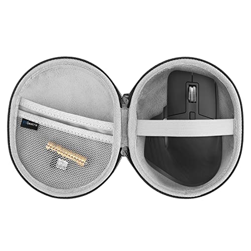 Geekria UltraShell Maushülle Kompatibel mit Logitech M575/G502/G604/G603/G600/G703/G403/G PRO Maus, Hartschalen-Reisetragetasche mit Kabelaufbewahrung für kabellose Gaming-Büromaus (Grau) Bild 3