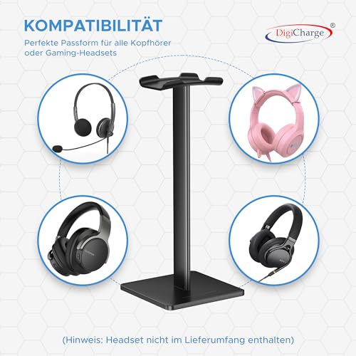 DigiCharge Kopfhörer Ständer Gaming Headset Pult Ständer Halter für SteelSeries Arctis Prime 9X 7+ 7P+ 7X Logitech Turtle Beach Gaming-Headset Sony JBL Marshall Kopfhörerständer Bild 2