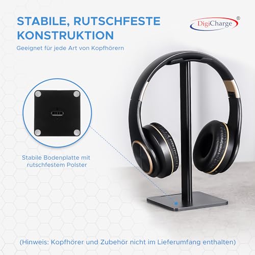 DigiCharge Kopfhörer Ständer Gaming Headset Pult Ständer Halter für SteelSeries Arctis Prime 9X 7+ 7P+ 7X Logitech Turtle Beach Gaming-Headset Sony JBL Marshall Kopfhörerständer Bild 4