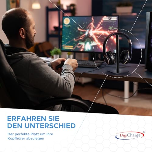 DigiCharge Kopfhörer Ständer Gaming Headset Pult Ständer Halter für SteelSeries Arctis Prime 9X 7+ 7P+ 7X Logitech Turtle Beach Gaming-Headset Sony JBL Marshall Kopfhörerständer Bild 6