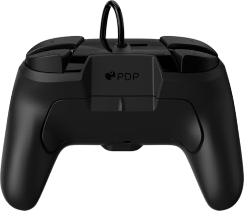 PDP Gaming Faceoff Deluxe+ verkabelt Switch Pro Controller - Schwarz and weiß - Offiziell Lizenziert durch Nintendo - Customizable buttons and paddles - Ergonomic Controllers Bild 6