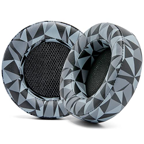 WC Verbesserte Ersatz-Ohrpolster für Corsair Virtuoso Gaming-Headset, hergestellt von Wicked Cushions | Verbesserte Haltbarkeit, Dicke, weicheres Leder und Schalldämmung |Geo Grey Bild 1