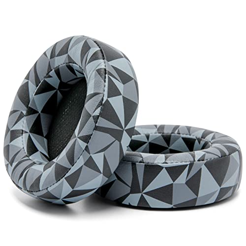 WC Verbesserte Ersatz-Ohrpolster für Corsair Virtuoso Gaming-Headset, hergestellt von Wicked Cushions | Verbesserte Haltbarkeit, Dicke, weicheres Leder und Schalldämmung |Geo Grey Bild 6