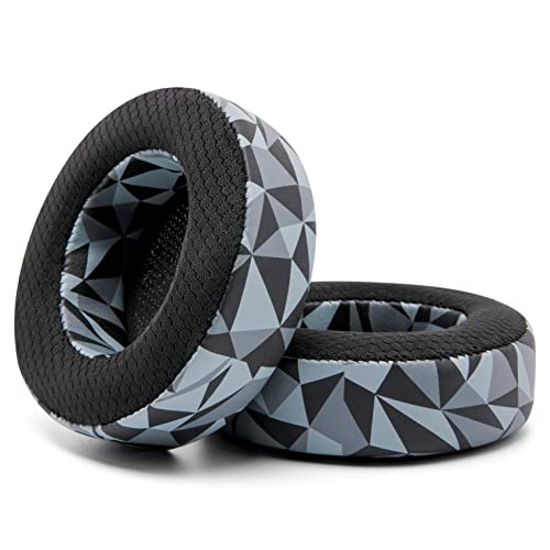 WC Freeze Virtuoso – Ersatz-Ohrpolster aus Hybridgewebe mit Kühlgel für das Corsair Virtuoso Gaming-Headset, hergestellt von Wicked Cushions, verbesserte Dicke und Schallisolierung | Geo Grey Bild 5