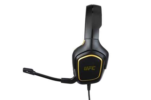Konix UFC Gaming-Headset mit Kabel für PS4, PS5, Switch, Xbox One und Series X|S - 45°-Mikrofon - 1,5 m Kabel - 3,5 mm Klinken - Schwarz und Gold Bild 3