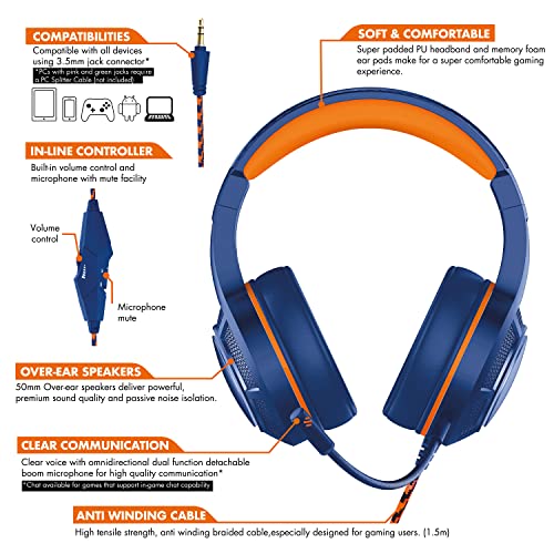 OTL Technologies Pro G4 Sega Moderne Sonic The Hedgehog Kopfhörer, Blau und Orange, Extra Large Bild 3