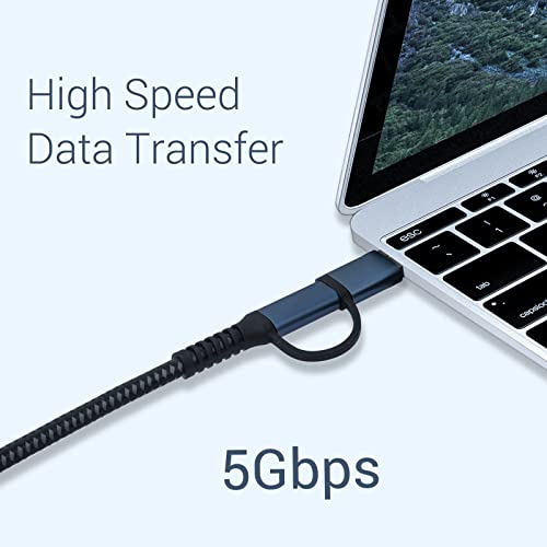 VR Link Kabel 6m kompatibel für Oculus Quest 2, USB 3.2 Typ C zu C 5Gbps Hochgeschwindigkeits Datenübertragung Schnellladekabel Kompatibel für Virtual Reality Headset und PC Gaming Bild 2