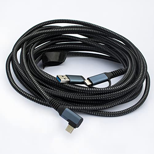 VR Link Kabel 6m kompatibel für Oculus Quest 2, USB 3.2 Typ C zu C 5Gbps Hochgeschwindigkeits Datenübertragung Schnellladekabel Kompatibel für Virtual Reality Headset und PC Gaming Bild 5