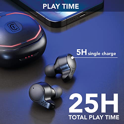 cellularline | Defy | Bluetooth 5.0 HiFi - Stereo - Kopfhörer mit Ladekoffer - Gesamtautonomie von 30 Stunden - Lade 2 Stunden - Bin 10 Meter - Schwarz Bild 2