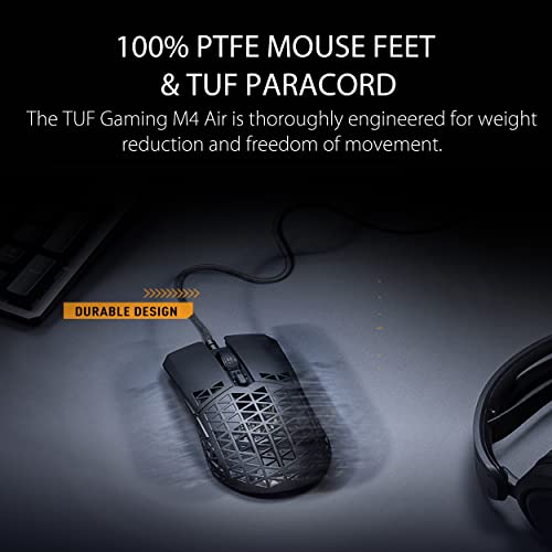 ASUS - TUF Gaming M4 Air - Souris filaire Pour Gamer - ambidextre - capteur optique 16 000 DPI - 6 boutons programmables - Coque ultralégère - Protection hydrofuge IPX6 Bild 3