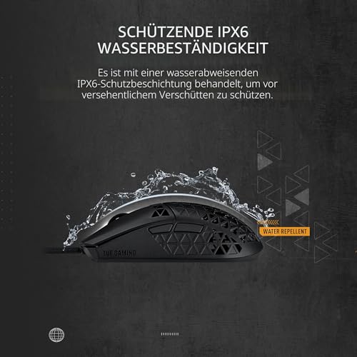 ASUS - TUF Gaming M4 Air - Souris filaire Pour Gamer - ambidextre - capteur optique 16 000 DPI - 6 boutons programmables - Coque ultralégère - Protection hydrofuge IPX6 Bild 5