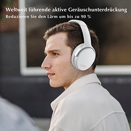Srhythm NC35 Active Noise Cancelling Kopfhörer Kabellos Bluetooth - LDAC Modus, Schnellladung, 50+ Wiedergabe Over-Ear Kopfhoerer mit Mikrofon, Verbindung von 2 Geräten, Memory Protein Ohrmuscheln Bild 3