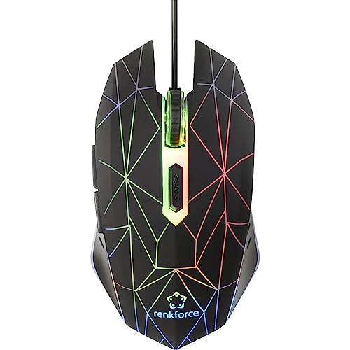Renkforce RF-GM-120 Gaming-Maus USB Optisch Schwarz 6 Tasten 3600 DPI Beleuchtet Bild 2