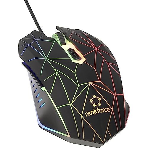 Renkforce RF-GM-120 Gaming-Maus USB Optisch Schwarz 6 Tasten 3600 DPI Beleuchtet Bild 4