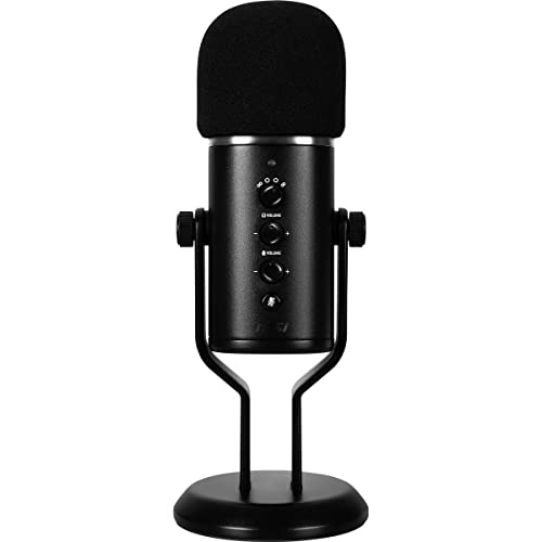 MSI Immerse GV60 Streaming Mikrofon (96 kHz Sample Rate, 24-bit Bit Rate, 20-20.000 Hz, USB-C zu USB-A Kabel 3m, 270 x 110 x 110 mm, schwarz, 1.100 Gramm) Bild 4