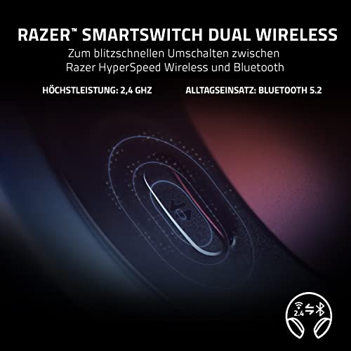 Razer Barracuda - Kabelloses Multiplattform-Headset für Gaming und Mobile Geräte (SmartSwitch Dual Wireless, Geräuschunterdrückendes Mikrofon, Triforce-Treiber 50mm, USB-C) Schwarz Bild 3