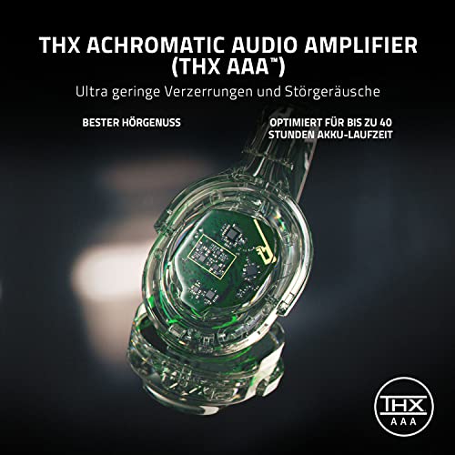 Razer Barracuda Pro - Kabelloses Gaming-Headset mit Hybrid ANC (THX Achromatic Audio Amplifier, Triforce 50mm Treiber, Integriertes Beamforming Noise-Cancelling Mic) Schwarz Bild 3
