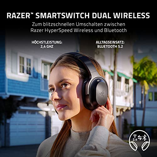 Razer Barracuda Pro - Kabelloses Gaming-Headset mit Hybrid ANC (THX Achromatic Audio Amplifier, Triforce 50mm Treiber, Integriertes Beamforming Noise-Cancelling Mic) Schwarz Bild 4