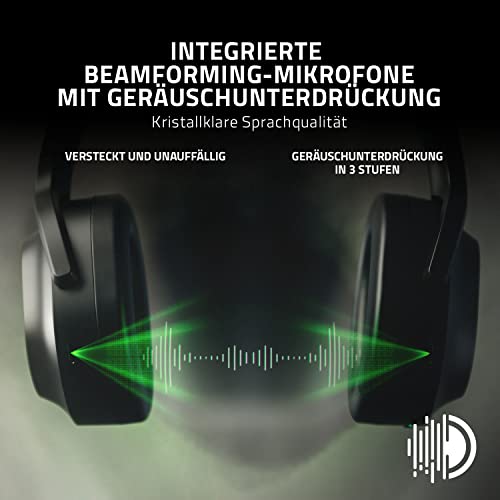 Razer Barracuda Pro - Kabelloses Gaming-Headset mit Hybrid ANC (THX Achromatic Audio Amplifier, Triforce 50mm Treiber, Integriertes Beamforming Noise-Cancelling Mic) Schwarz Bild 6