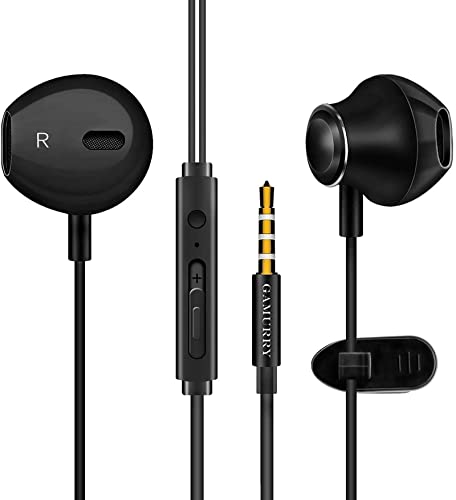 GAMURRY Kabelgebundene In Ear 3,5 mm Klinke Kopfhörer, Stereo Ohrhörer mit Mikrofon & Fernsteuerung Bass-Sound Ohrhörer, HD-Anrufe, Geräuschunterdrückung, Für Android Iso Windows, Smartphones, MP3 Bild 1