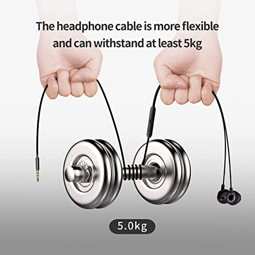 GAMURRY Kabelgebundene In Ear 3,5 mm Klinke Kopfhörer, Stereo Ohrhörer mit Mikrofon & Fernsteuerung Bass-Sound Ohrhörer, HD-Anrufe, Geräuschunterdrückung, Für Android Iso Windows, Smartphones, MP3 Bild 7