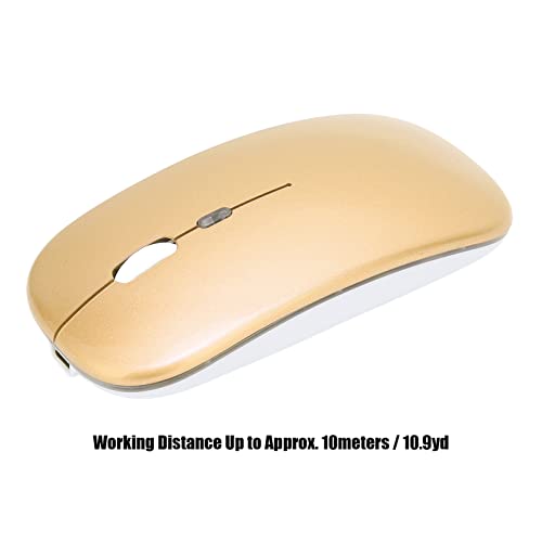 Annadue LED Kabellose Maus,Wiederaufladbare Schlanke USB Maus, Kabellose 2,4 G Computermaus mit USB Empfänger, 3 Einstellbare DPI für Desktop,Laptop,PC, für Usw(Gold) Bild 6
