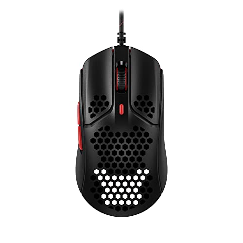 HyperX Pulsefire Haste Gaming-Maus – Ultraleicht, 59g, Wabenschale, Hex-Design, Hyperflex-Kabel, bis zu 16.000 DPI, 6 programmierbare Tasten Weiß/Rosa Einheitsgröße Bild 1