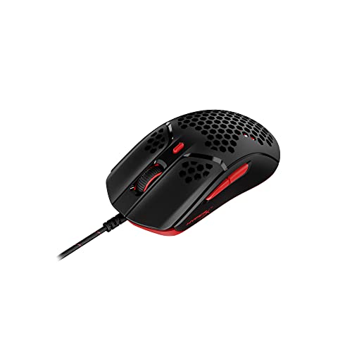 HyperX Pulsefire Haste Gaming-Maus – Ultraleicht, 59g, Wabenschale, Hex-Design, Hyperflex-Kabel, bis zu 16.000 DPI, 6 programmierbare Tasten Weiß/Rosa Einheitsgröße Bild 3