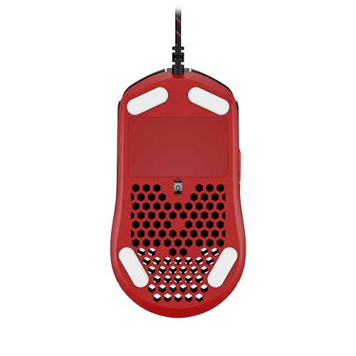 HyperX Pulsefire Haste Gaming-Maus – Ultraleicht, 59g, Wabenschale, Hex-Design, Hyperflex-Kabel, bis zu 16.000 DPI, 6 programmierbare Tasten Weiß/Rosa Einheitsgröße Bild 6