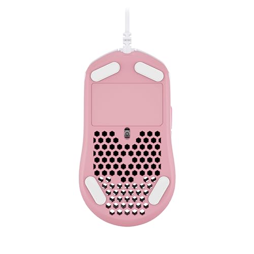 HyperX Pulsefire Haste Gaming-Maus – Ultraleicht, 59g, Wabenschale, Hex-Design, Hyperflex-Kabel, bis zu 16.000 DPI, 6 programmierbare Tasten Weiß/Rosa Einheitsgröße Bild 6
