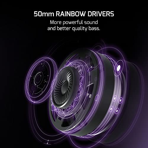 GAMEPOWER Mihawk Gaming Headset mit Mikrofon, USB Gamer PC Kopfhörer, vibrierender, RGB Beleuchtung, 53mm Neodym Treiber, Desktop - Laptop Kompatibel, 2m Kabelgebunden, Over Ohr Bild 6
