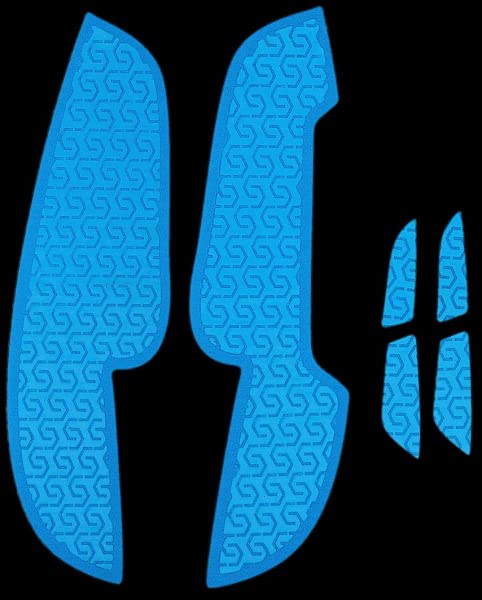 Corepad Soft Grips - selbstklebende vorgeschnittene Anti-Rutsch Aufkleber für PC Gaming Mäuse (Blue, Logitech G303 Shroud Edition) Bild 5