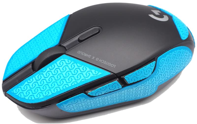Corepad Soft Grips - selbstklebende vorgeschnittene Anti-Rutsch Aufkleber für PC Gaming Mäuse (Blue, Logitech G303 Shroud Edition) Bild 6