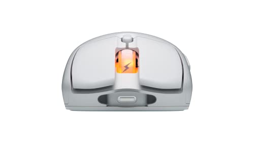 Fnatic BOLT Weiße Kabellose Gaming Maus – Pixart 3370 Sensor, 69g, WiFi & Bluetooth, Akkulaufzeit 110–210 h, USB-C-Aufladung, Kailh GM 8.0-Schalter, 4 Profile & DPI-Stufen, reine PTFE-Skates (Windows) Bild 3